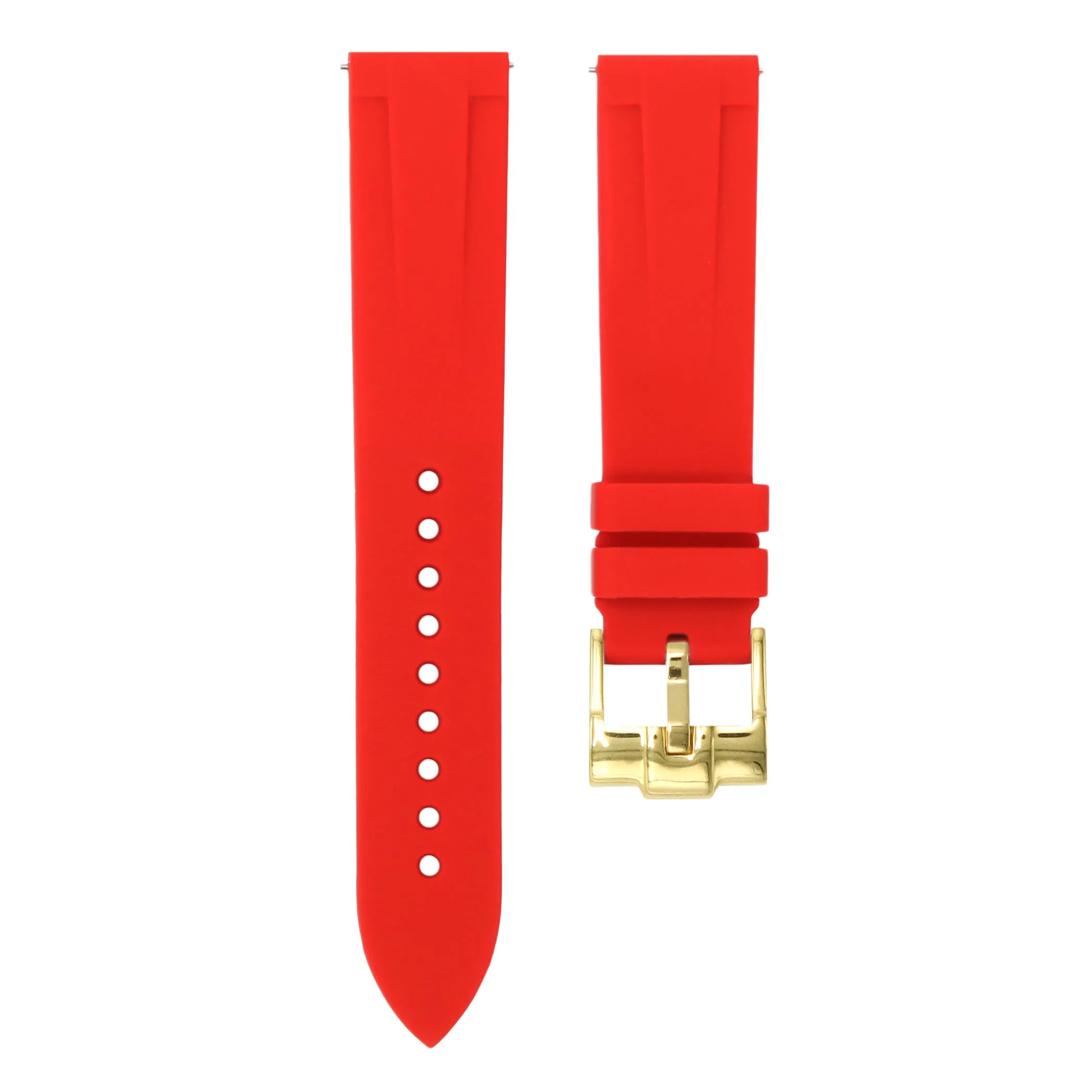 Scarlet Red - Quick Release Rubber Watch Strap For Monta Noble