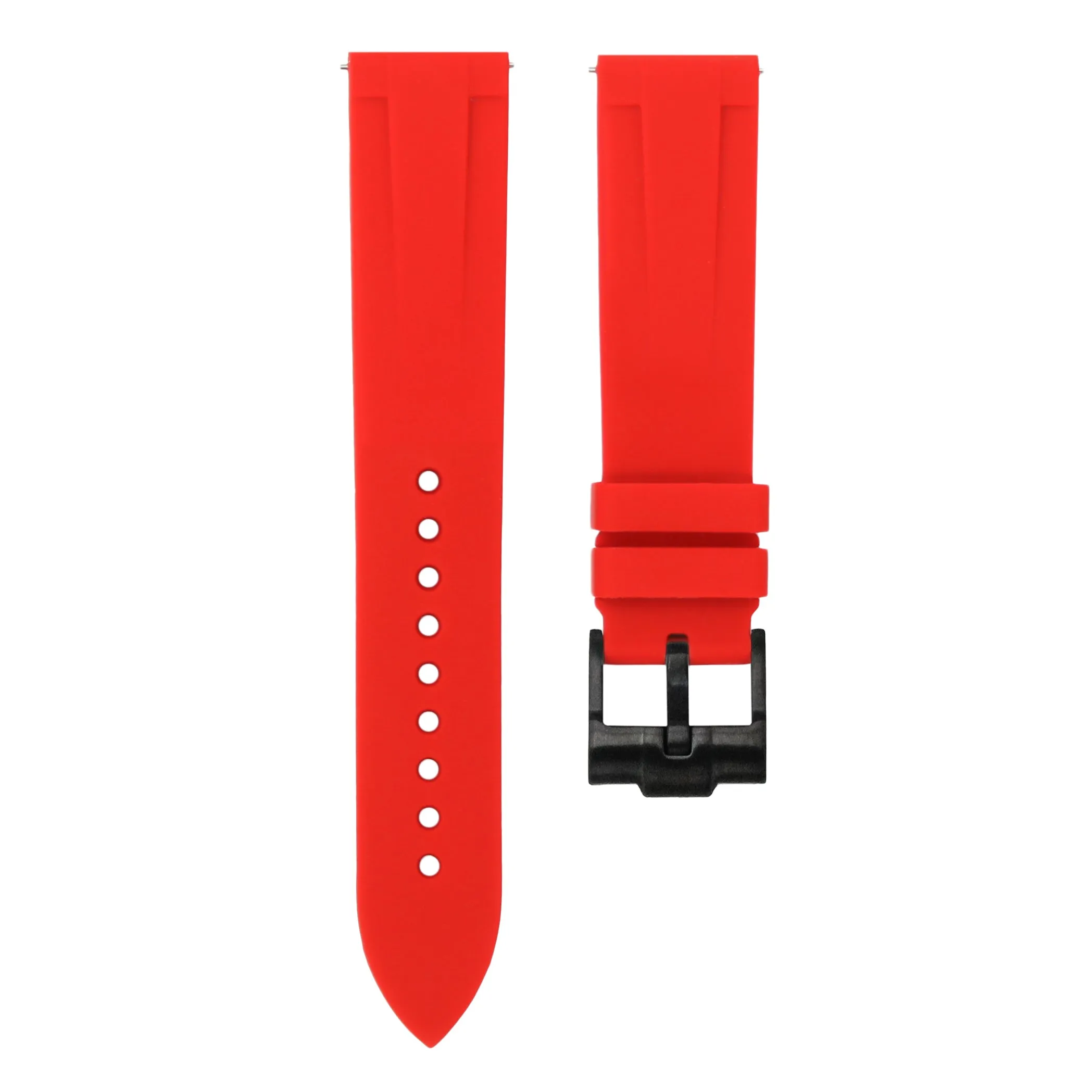 Scarlet Red - Quick Release Rubber Watch Strap For Monta Noble