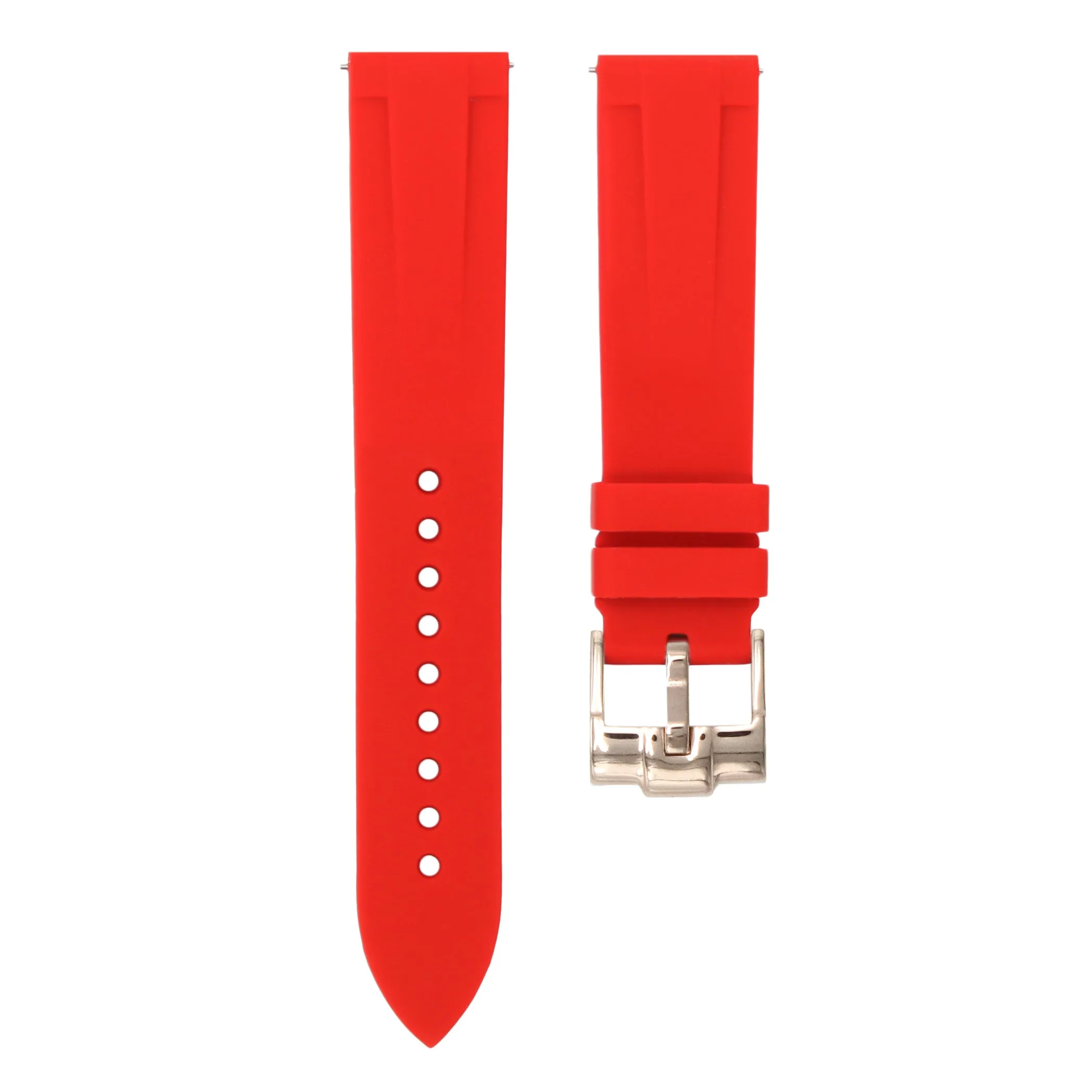 Scarlet Red - Quick Release Rubber Watch Strap For Monta Noble