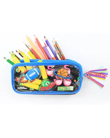 Smily Kiddos Fancy Transparent Pencil Case Black