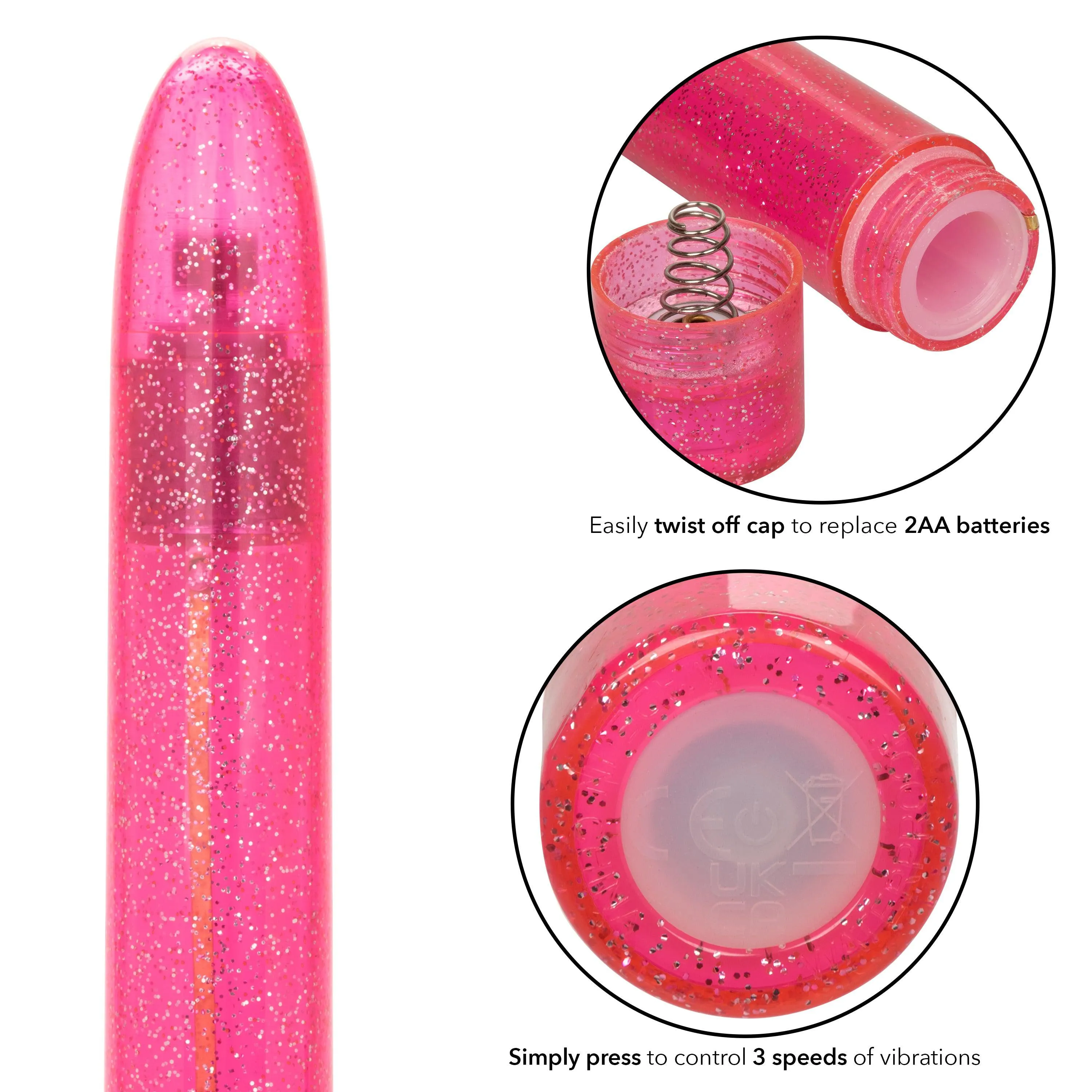 Sparkle Slim Vibe - Pink - 6 inch