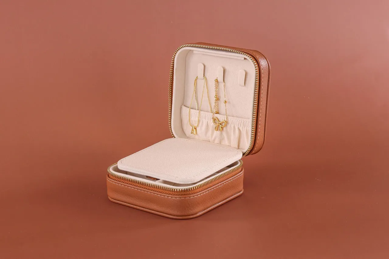 SS Leather Jewelry Case - Cocoa