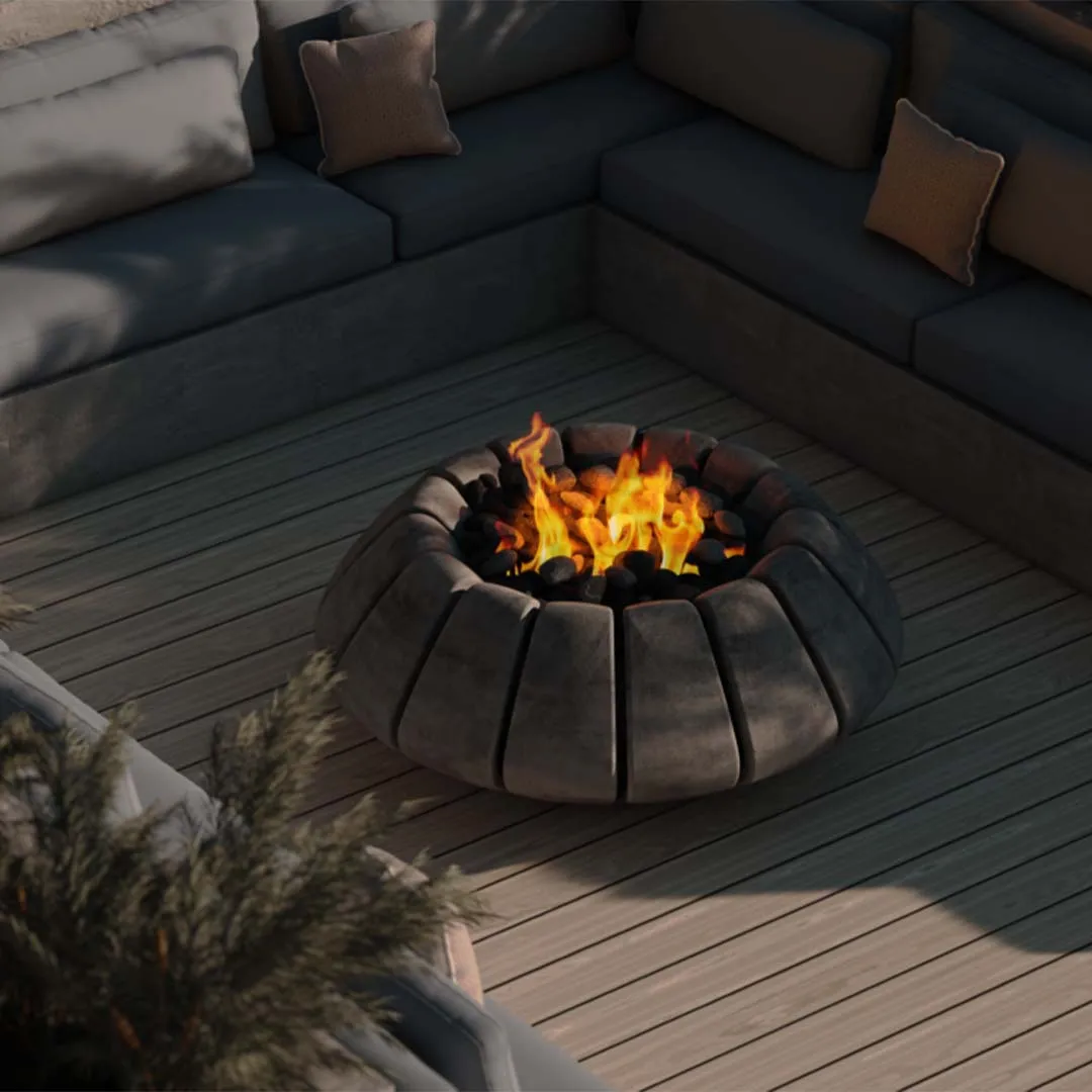 Sunflower Fire Bowl - Gas Fire Pit
