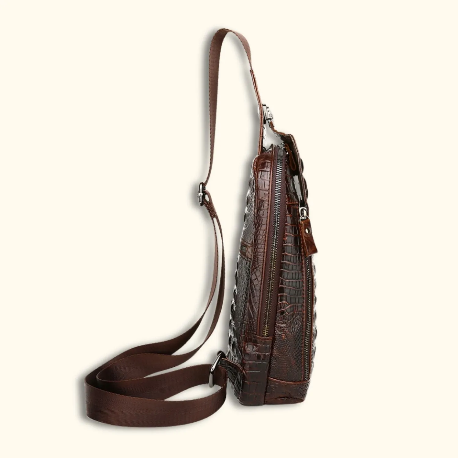 The Croc Ridge - Leather Sling Bag