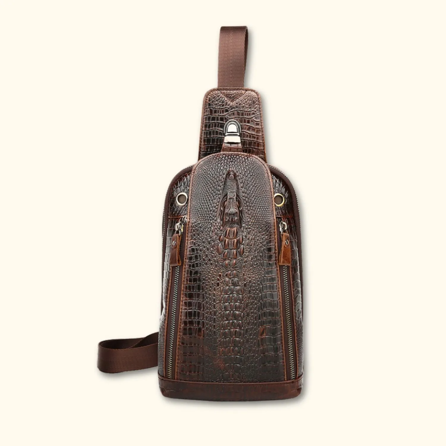 The Croc Ridge - Leather Sling Bag