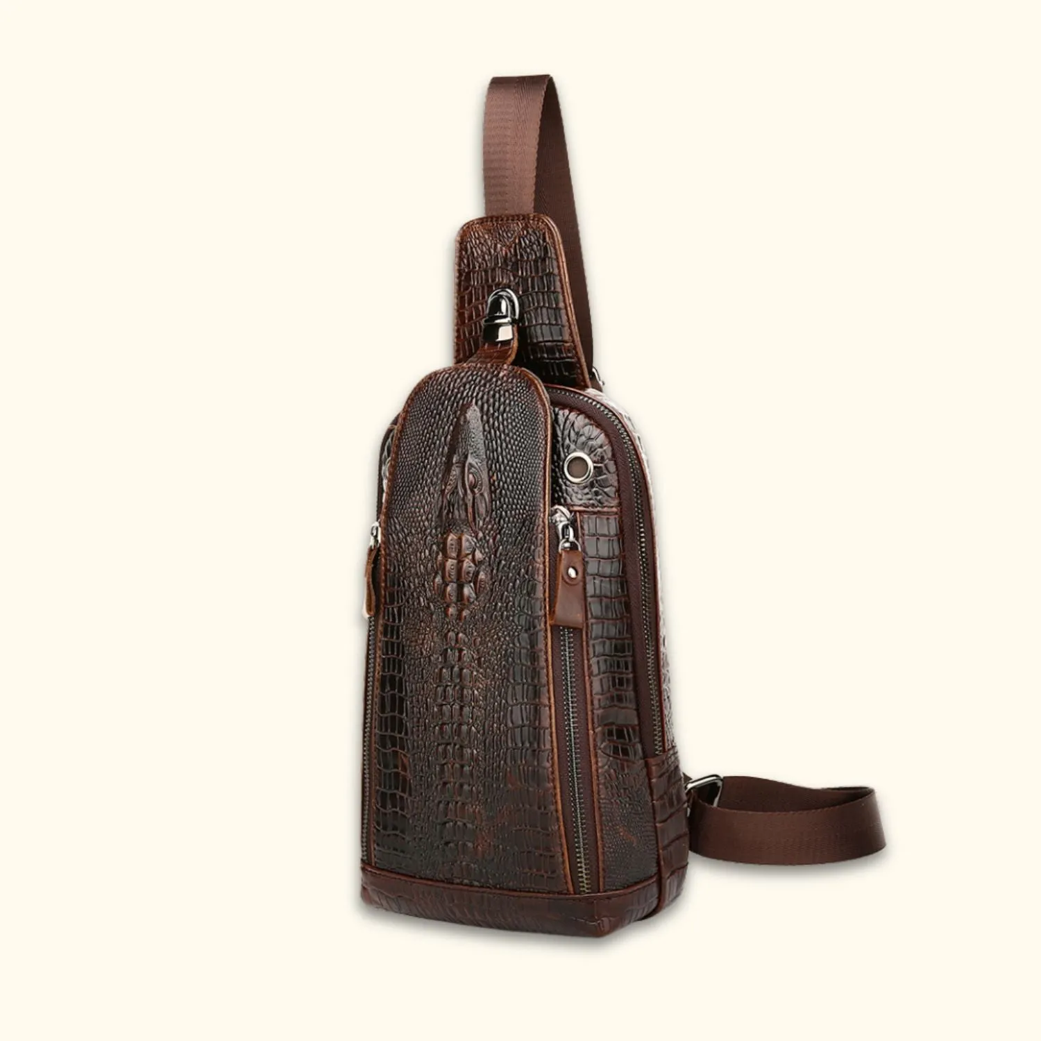 The Croc Ridge - Leather Sling Bag