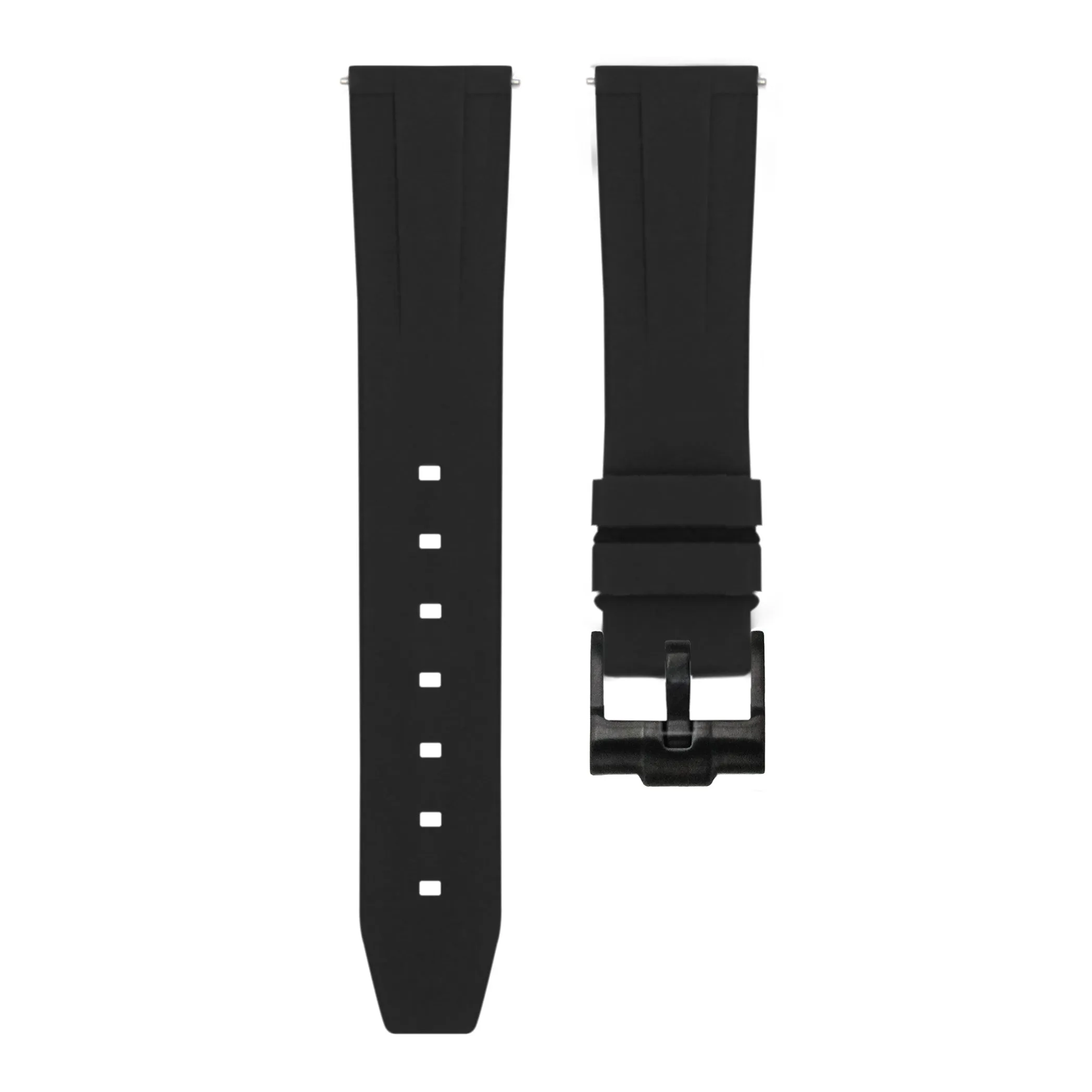 Tuxedo Black - Quick Release Rubber Watch Strap for Monta Noble