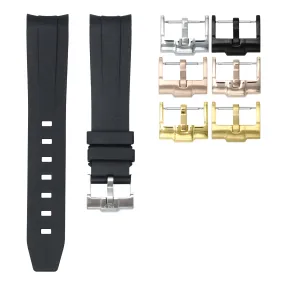 Tuxedo Black - Rubber Watch Strap For Monta Noble