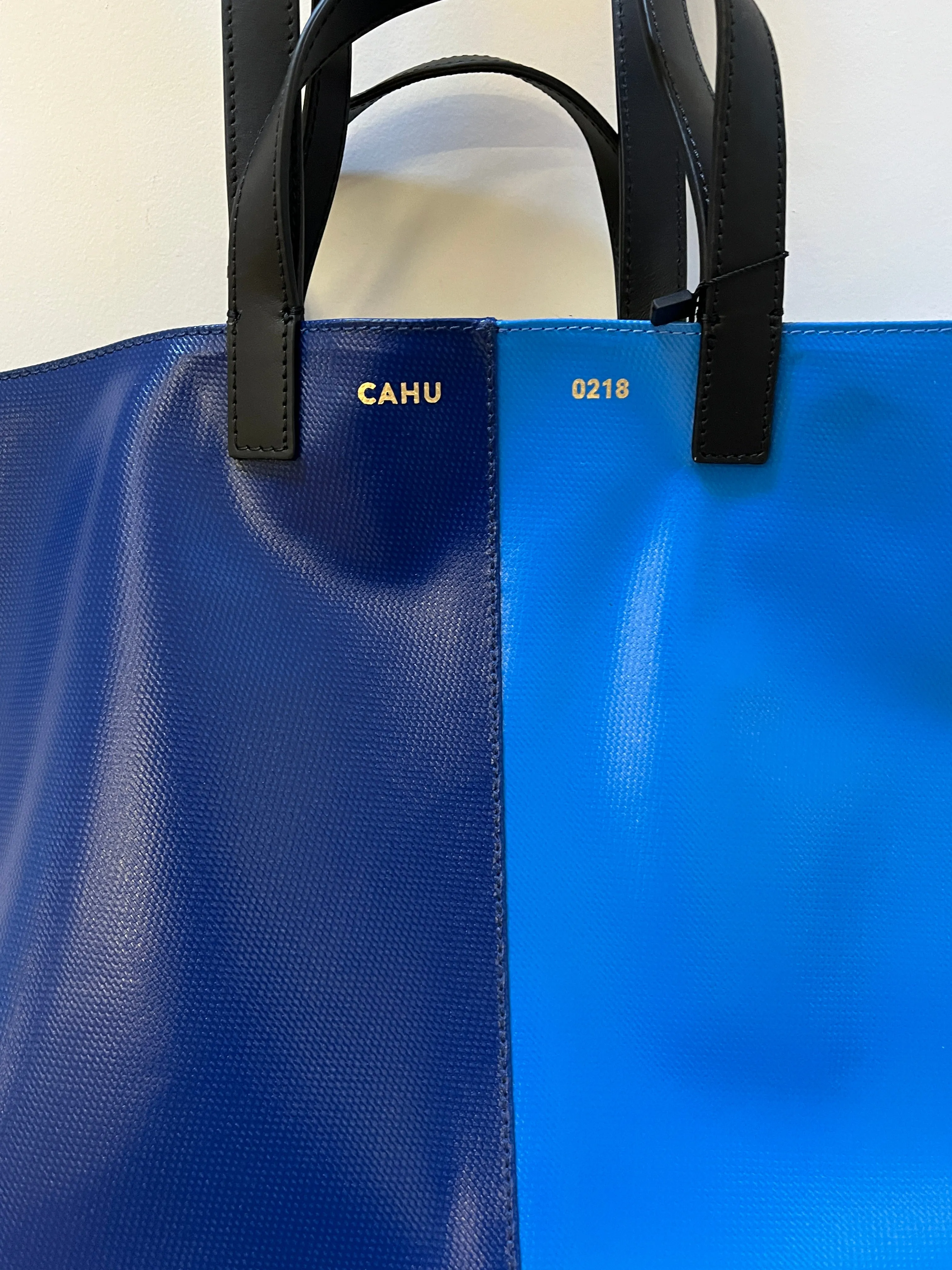 Two Tone Pratique Tote Bag - Dark Blue/Blue