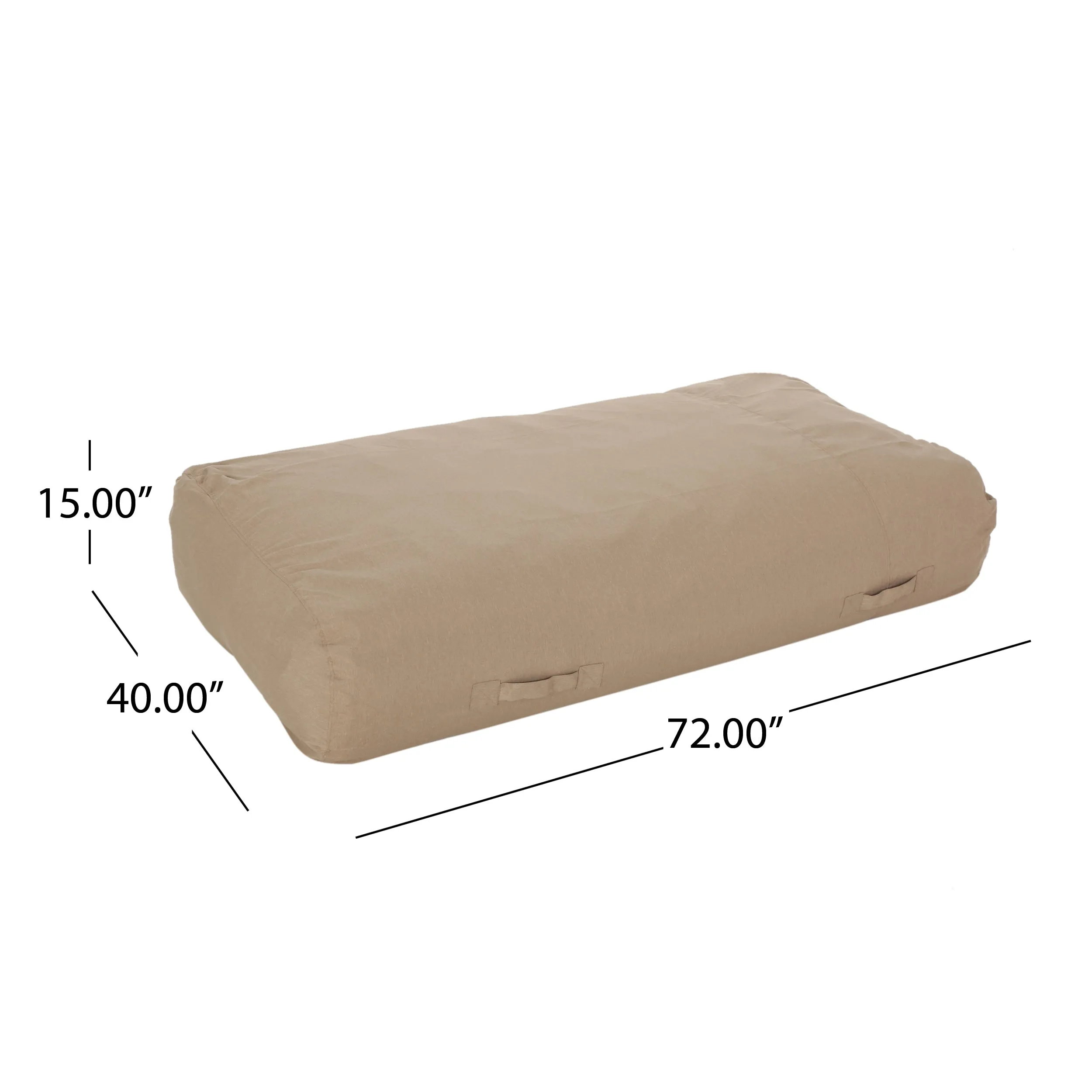 Vivien Outdoor Water Resistant 6'x3' Lounger Bean Bag and 18" Throw Pillows Set