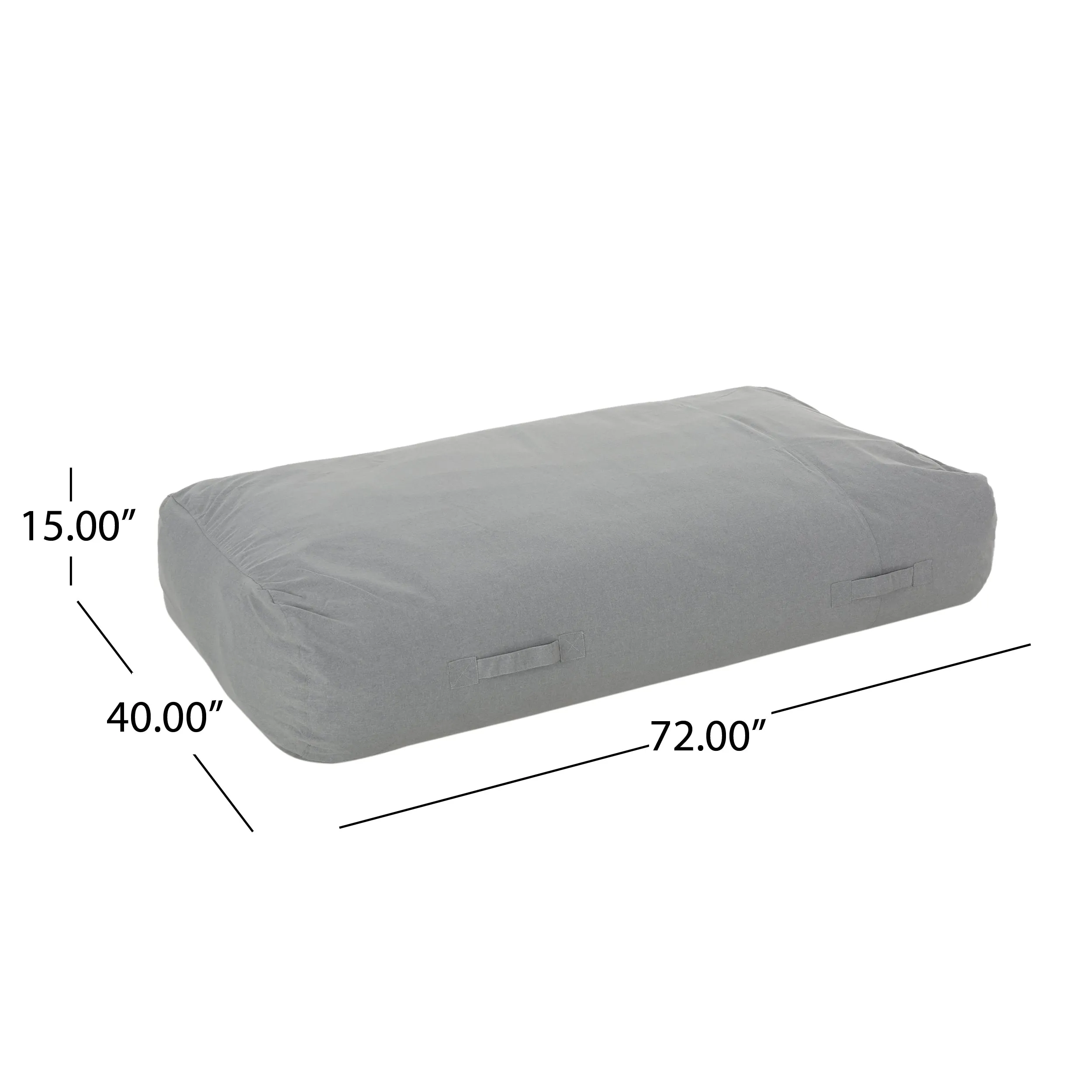 Vivien Outdoor Water Resistant 6'x3' Lounger Bean Bag and 18" Throw Pillows Set