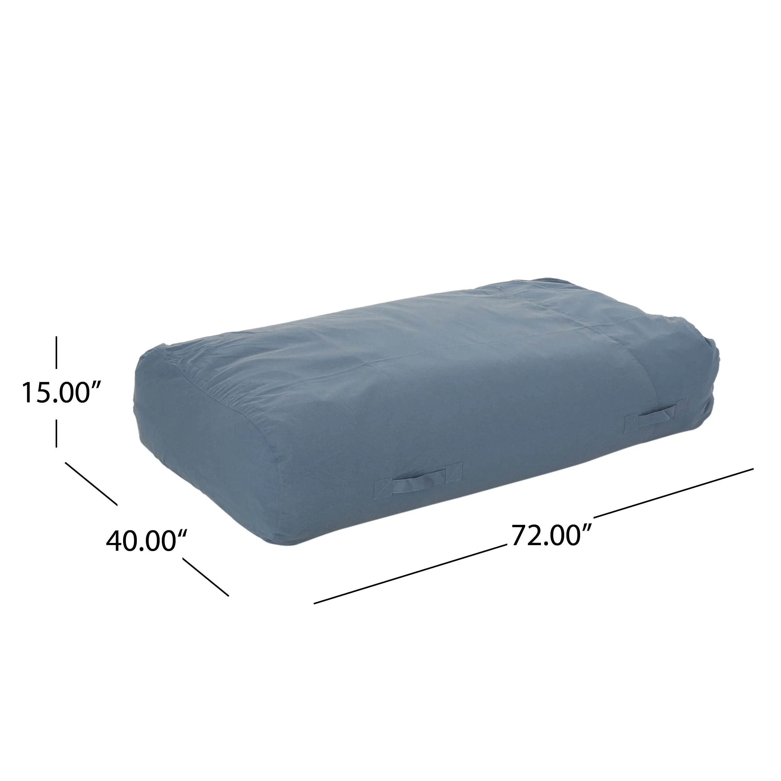 Vivien Outdoor Water Resistant 6'x3' Lounger Bean Bag and 18" Throw Pillows Set