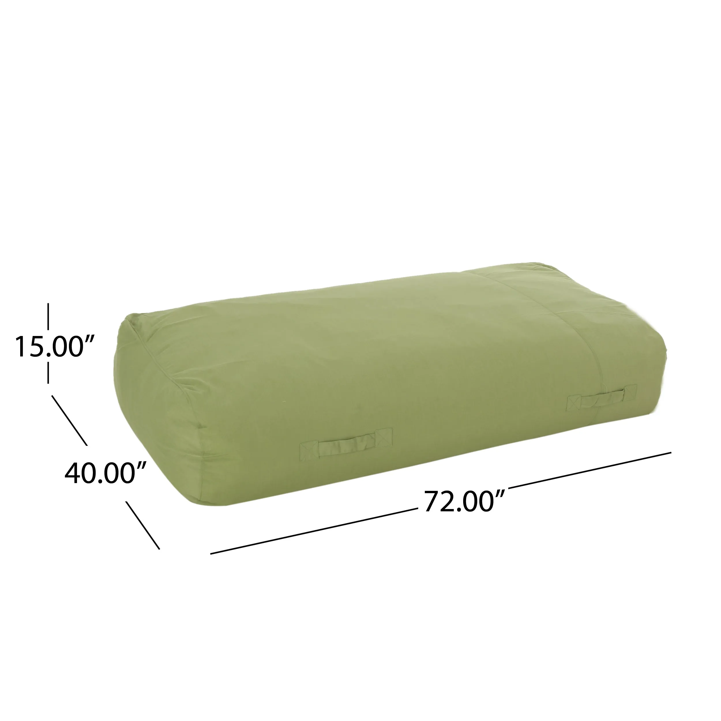 Vivien Outdoor Water Resistant 6'x3' Lounger Bean Bag and 18" Throw Pillows Set