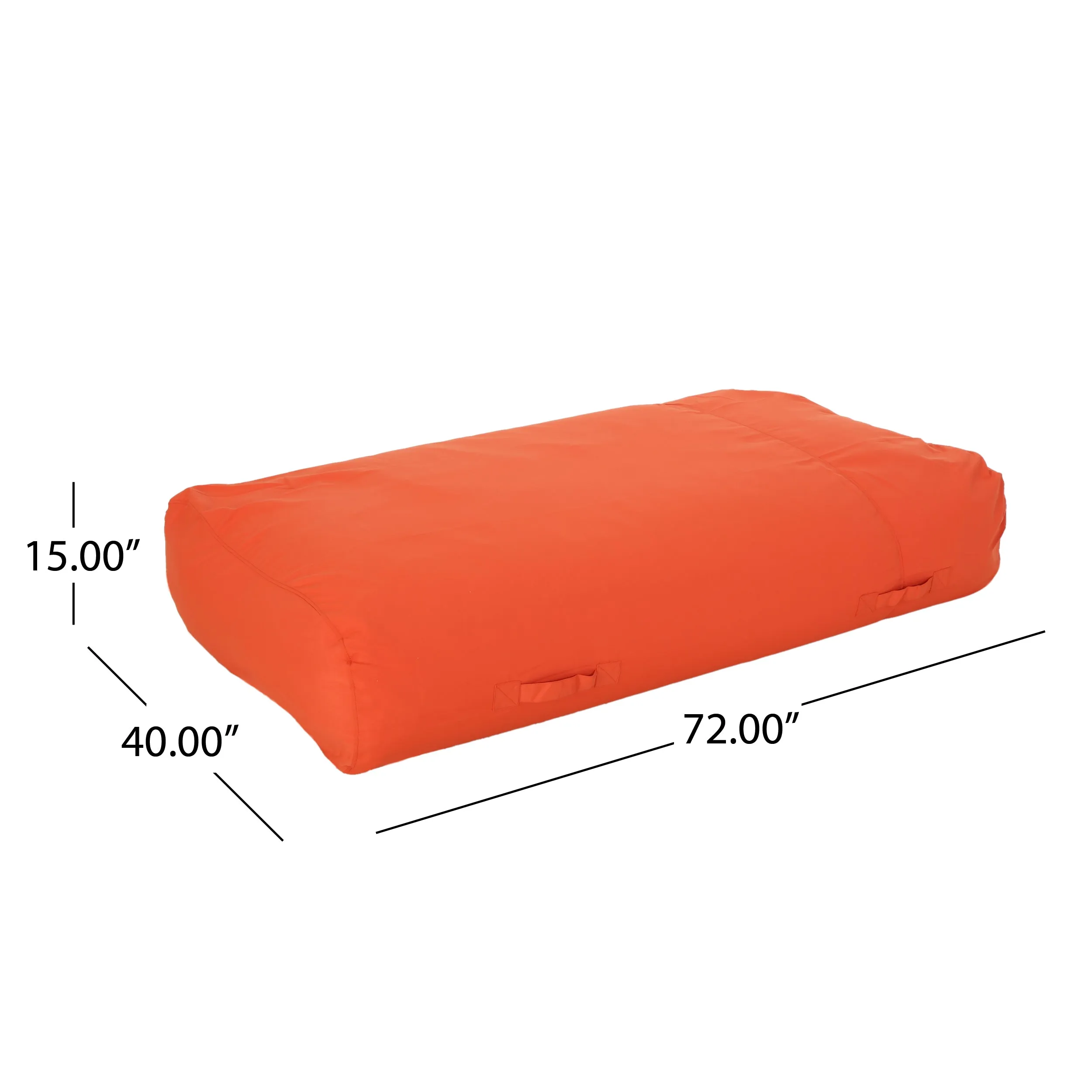 Vivien Outdoor Water Resistant 6'x3' Lounger Bean Bag and 18" Throw Pillows Set