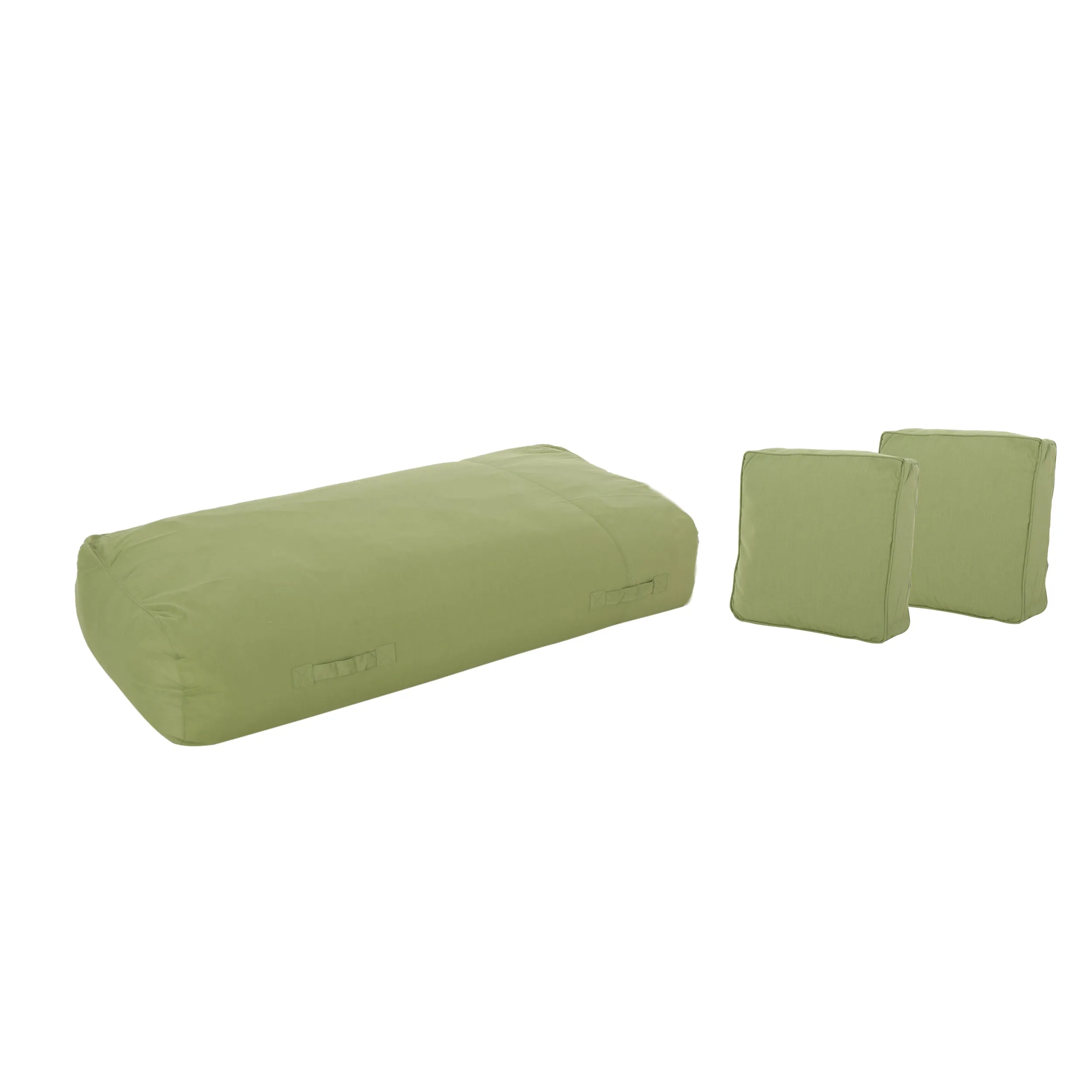 Vivien Outdoor Water Resistant 6'x3' Lounger Bean Bag and 18" Throw Pillows Set