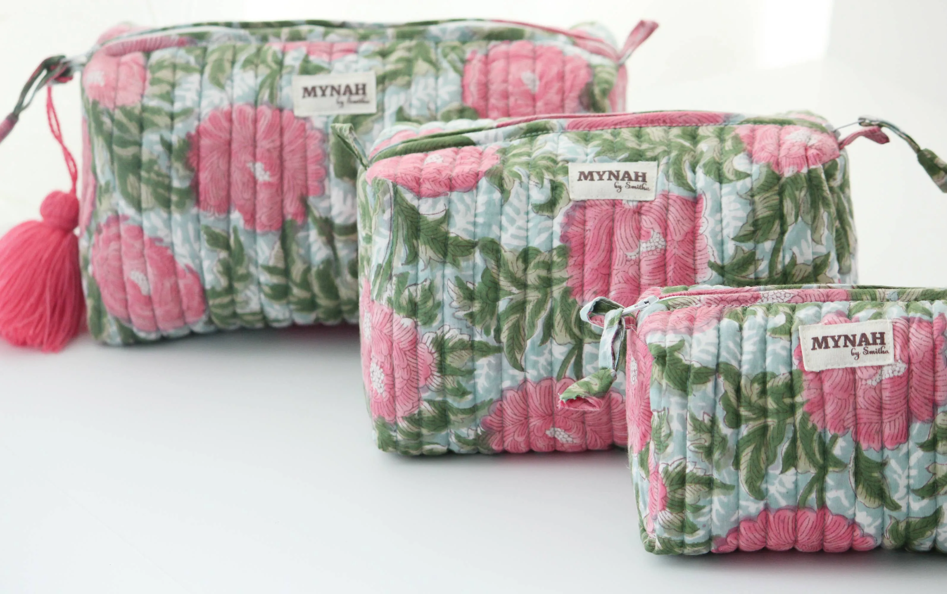 Wild Roses Floral Print Travel Cosmetic Bag