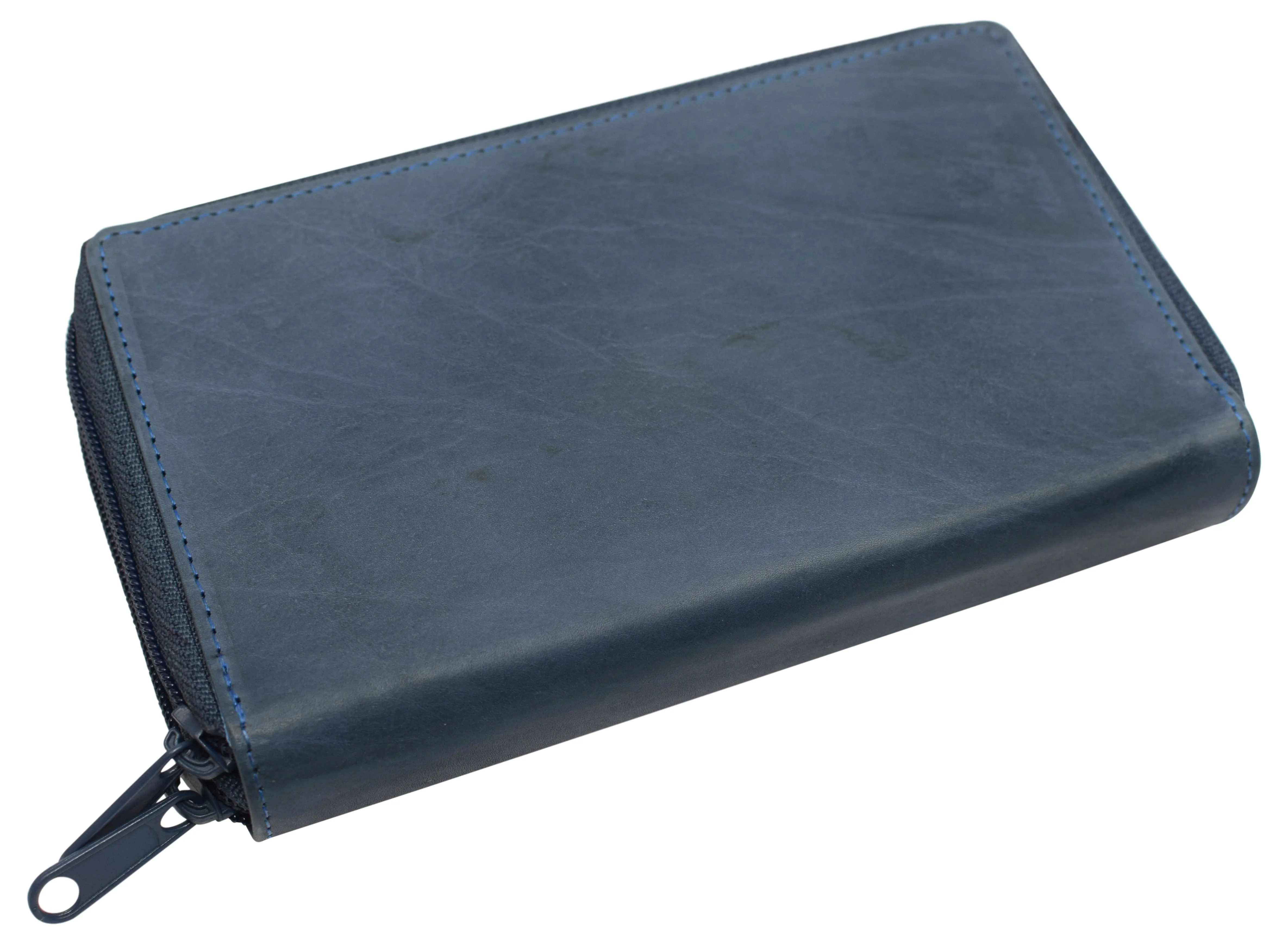 Women's RFID Blocking Double Zipper Smartphone Leather Wallet with Removable Checkbook Holder