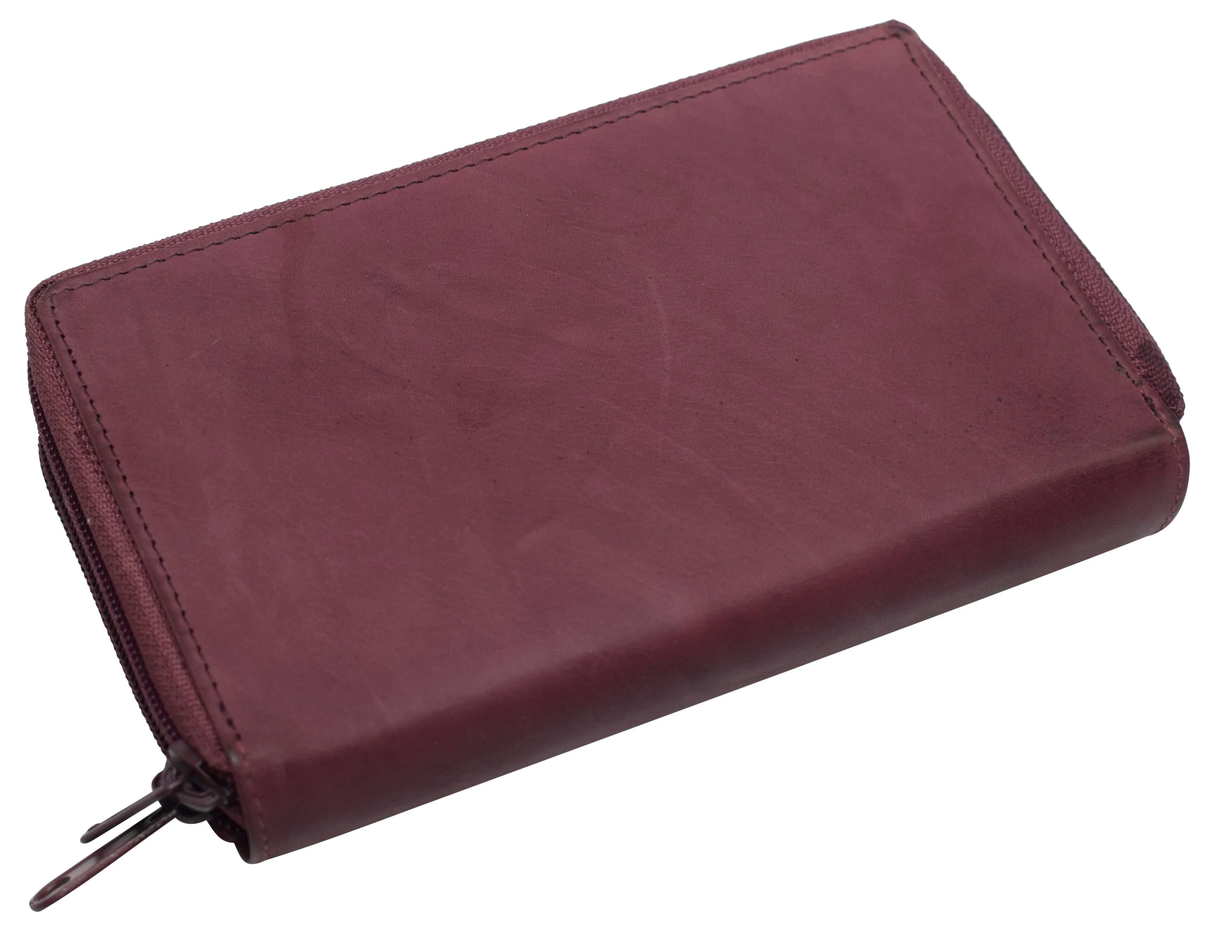 Women's RFID Blocking Double Zipper Smartphone Leather Wallet with Removable Checkbook Holder