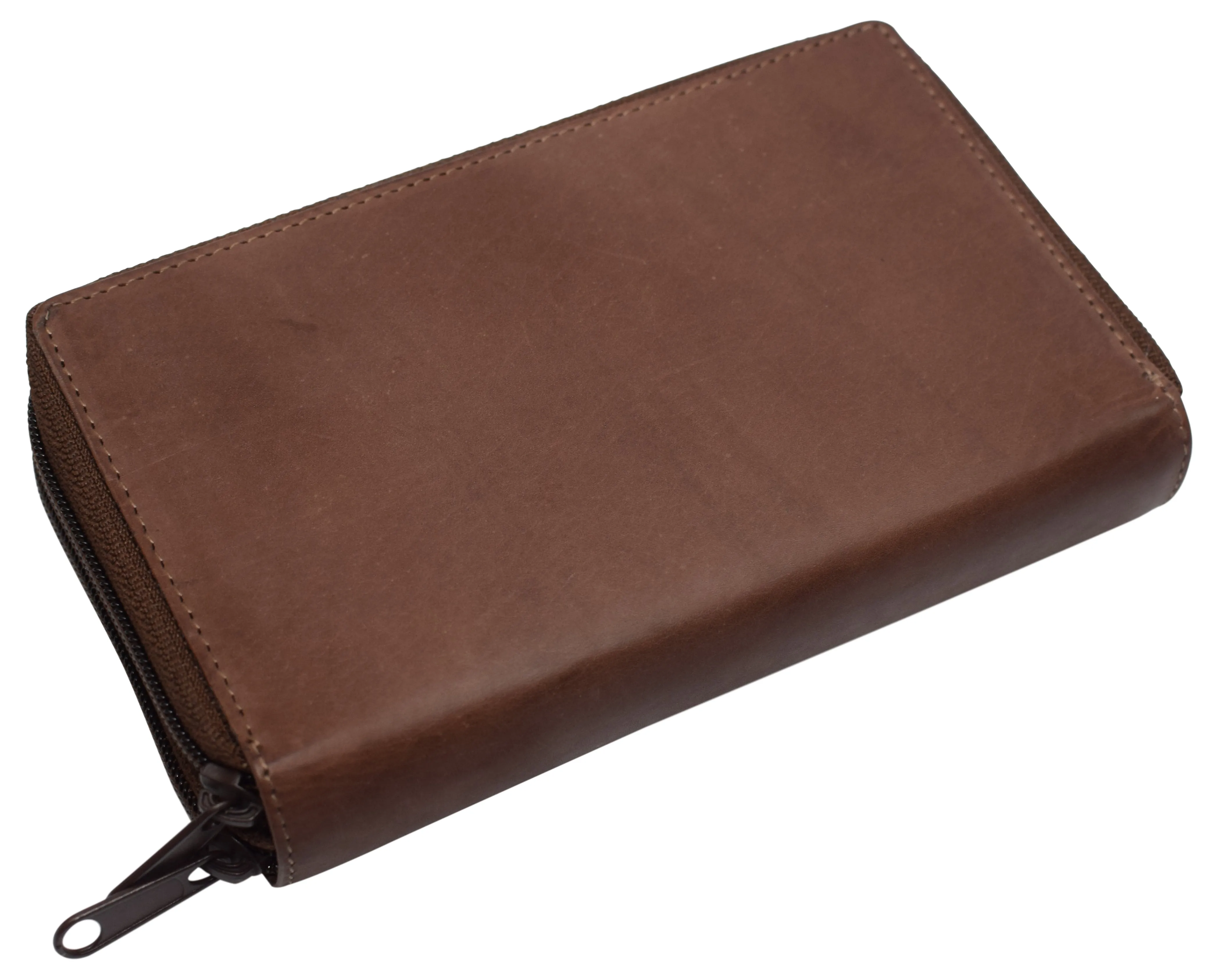 Women's RFID Blocking Double Zipper Smartphone Leather Wallet with Removable Checkbook Holder