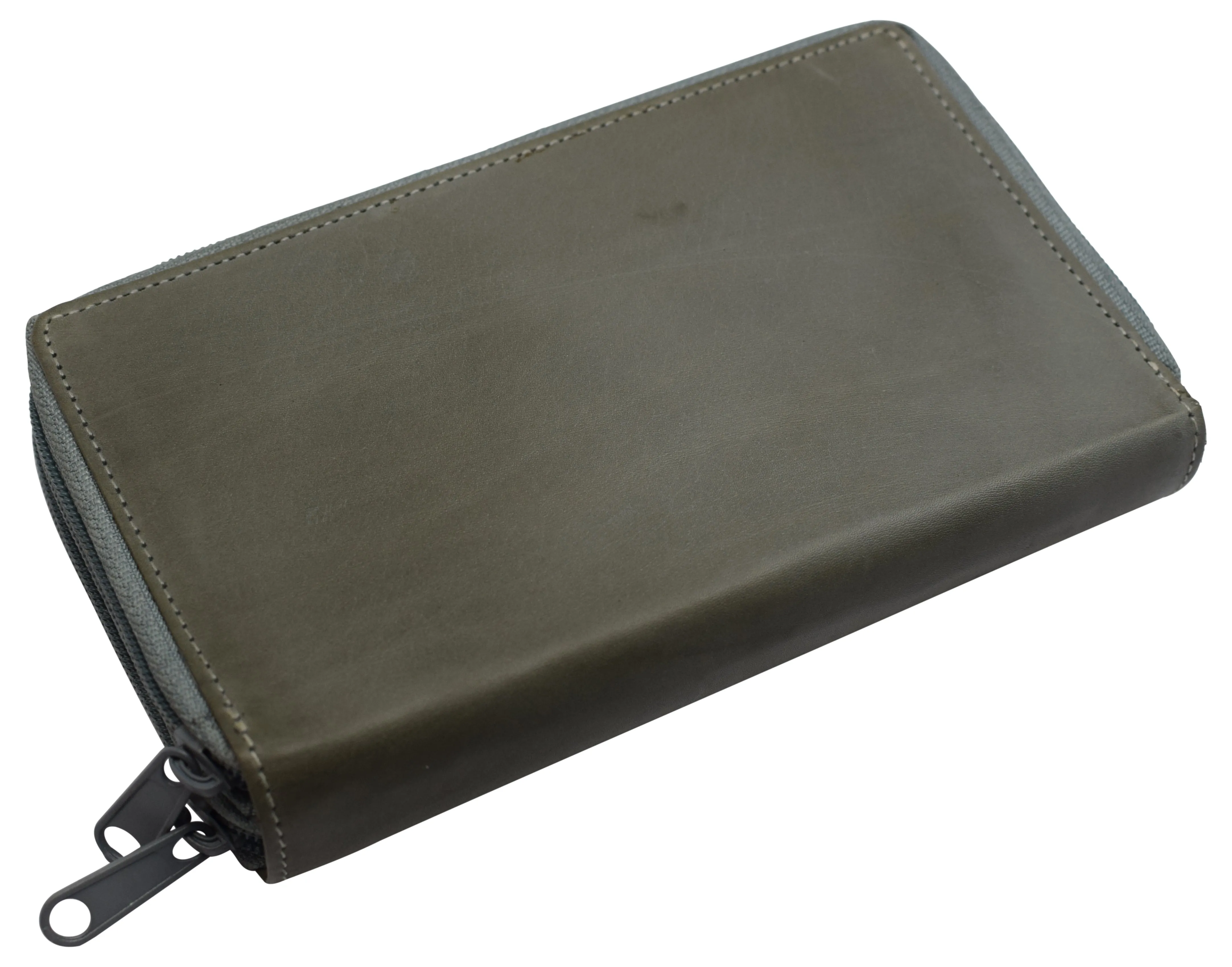 Women's RFID Blocking Double Zipper Smartphone Leather Wallet with Removable Checkbook Holder