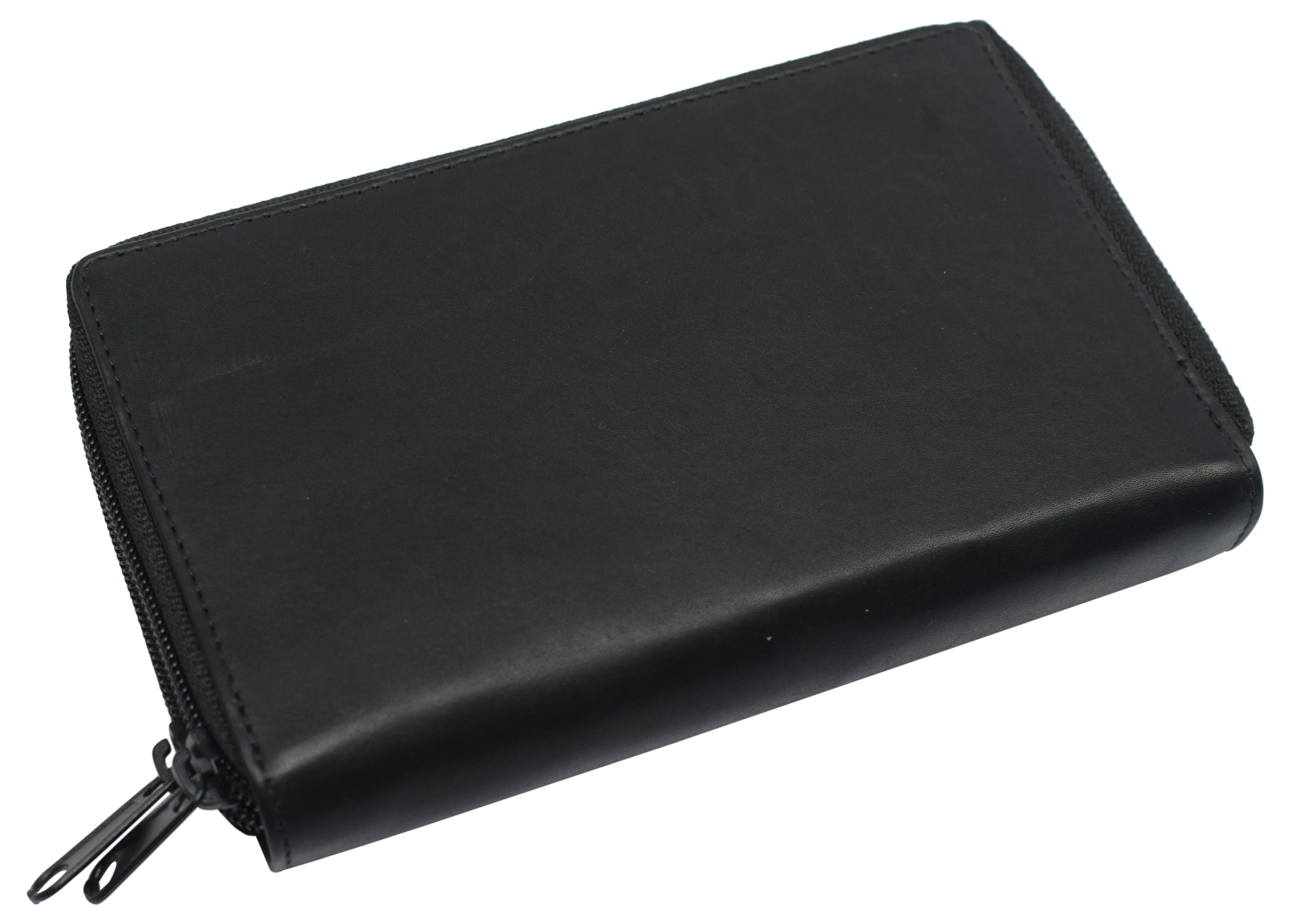 Women's RFID Blocking Double Zipper Smartphone Leather Wallet with Removable Checkbook Holder