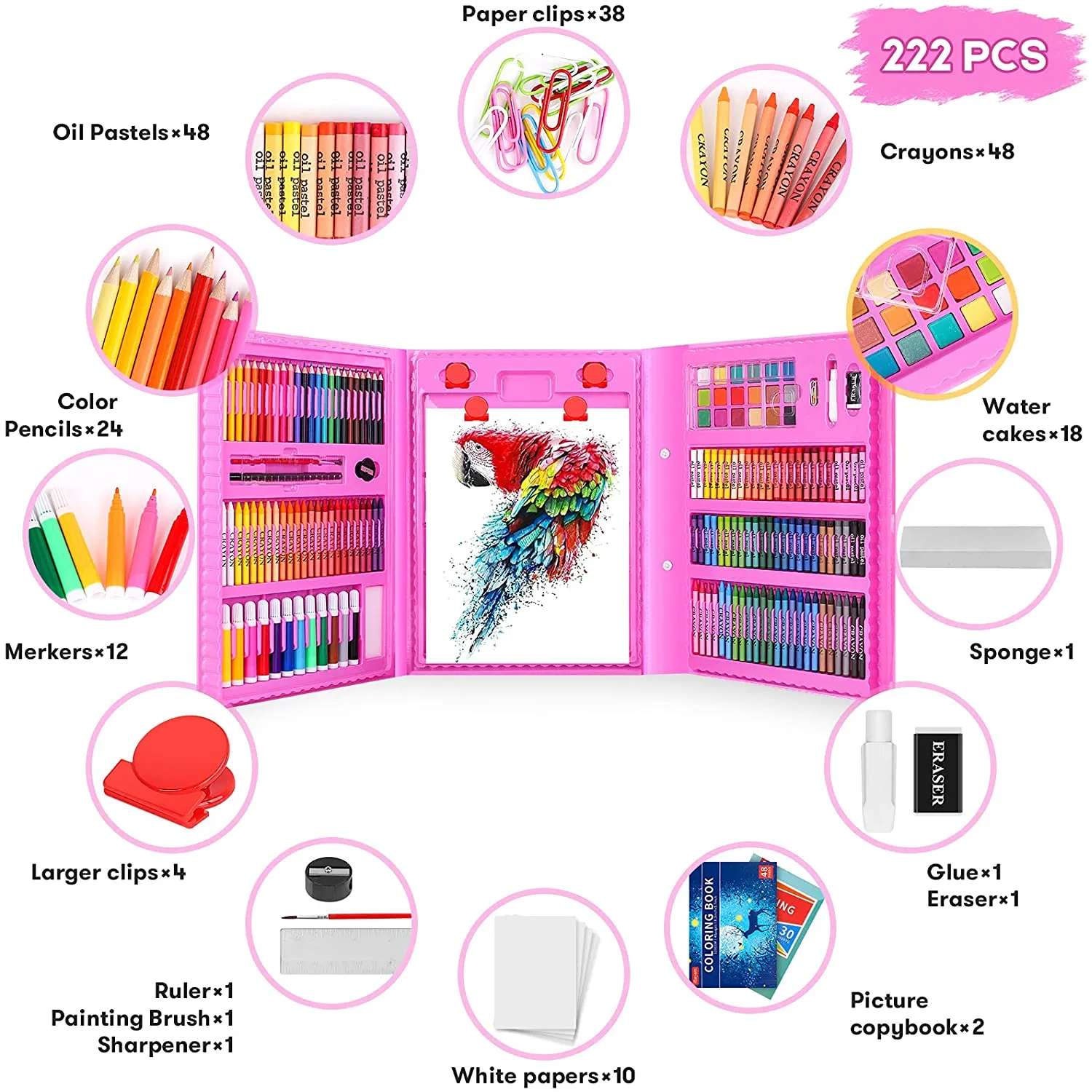 Yam Art Kit Bundle of 222 Drawing Kits | Kids Art Supplies