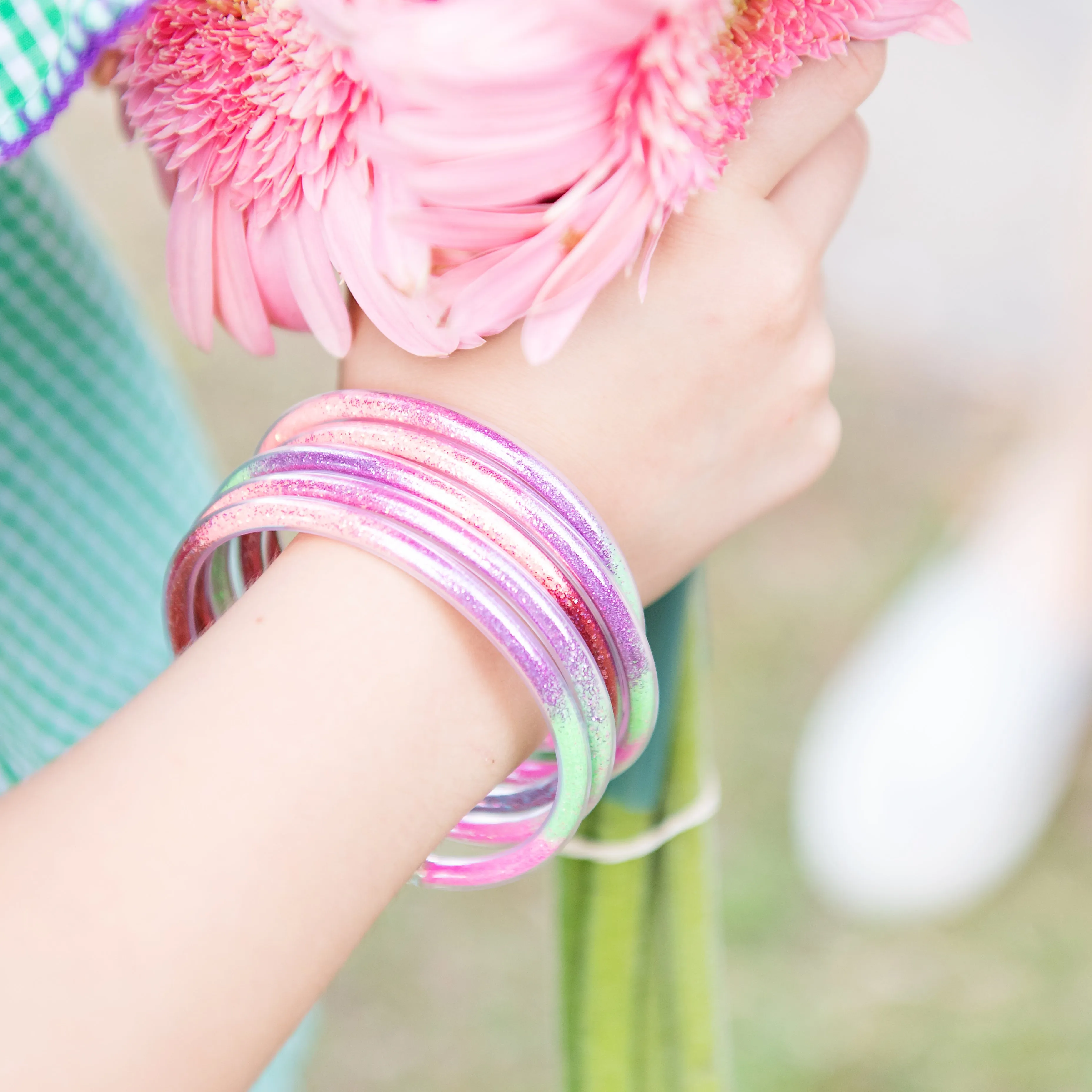 Youth Sized Multi-Colored Rainbow Party Bangles